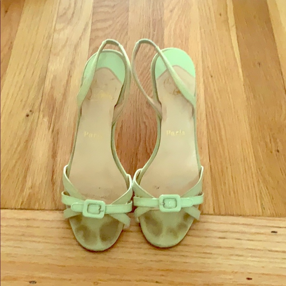 Christian Louboutin mint green heels Size 38.5